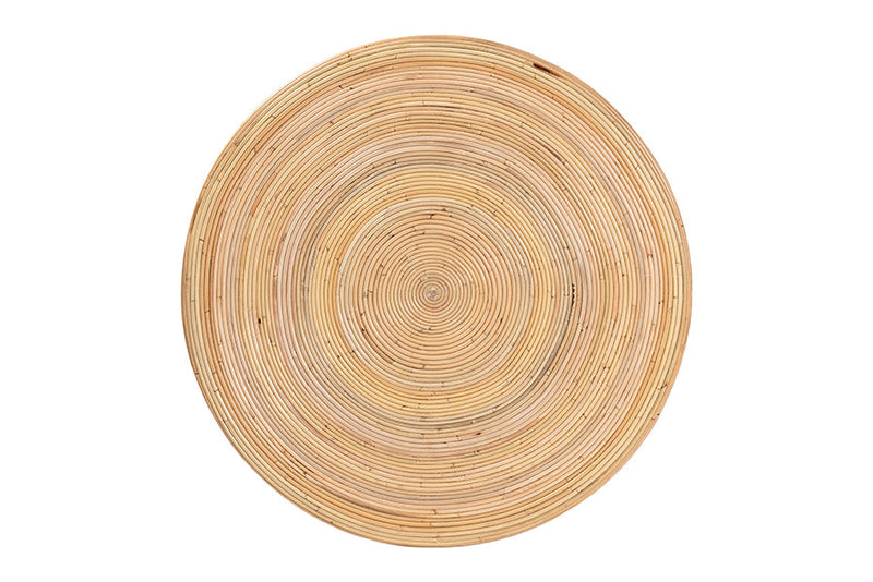 Theanna Laminated Natural Rattan Coffee Table Baxton