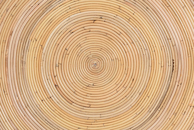 Theanna Laminated Natural Rattan Coffee Table Baxton