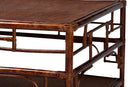 Rajiya Tortoise Natural Rattan Coffee Table with Open Shelf Baxton