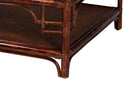 Rajiya Tortoise Natural Rattan Coffee Table with Open Shelf Baxton
