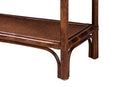 Rajiya Tortoise Natural Rattan Console Table with Open Shelf Baxton