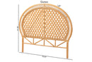 Keitha Natural Rattan Standalone Headboard, Queen Baxton