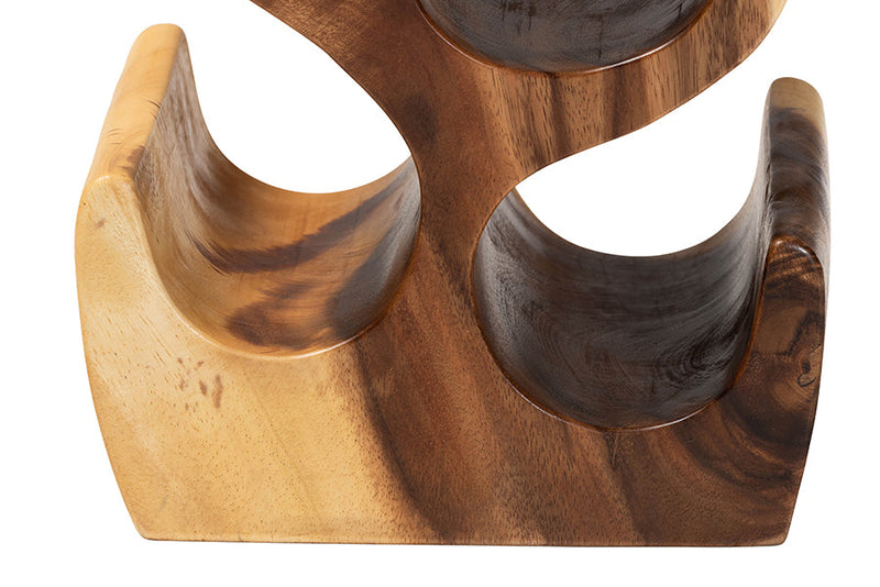 Marisela Suar Wood Wine Rack Baxton
