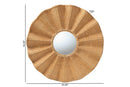 Claire Scalloped Rattan Wall Mirror Baxton