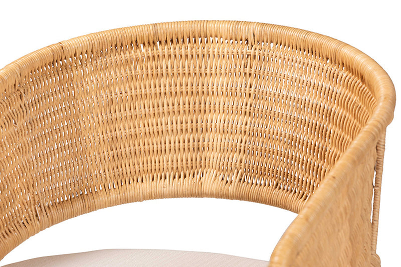 Adisa Bohemian Light Honey Rattan 5-Piece Dining Set Baxton