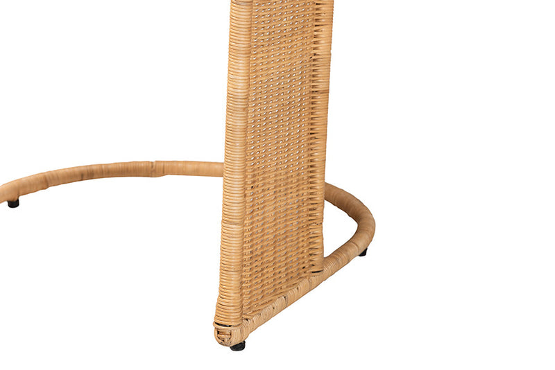 Adisa Bohemian Light Honey Rattan 5-Piece Dining Set Baxton
