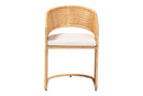 Claire Bohemian Light Honey Rattan Dining Chair Baxton