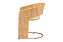 Claire Bohemian Light Honey Rattan Dining Chair Baxton