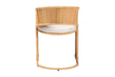 Claire Bohemian Light Honey Rattan Dining Chair Baxton