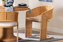 Claire Bohemian Light Honey Rattan Dining Chair Baxton