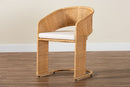 Claire Bohemian Light Honey Rattan Dining Chair Baxton