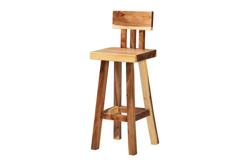 Amsterdam 5-Piece Suar Wood Bar Table Set Baxton