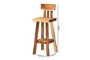 Amsterdam Suar Wood Bar Stool Baxton