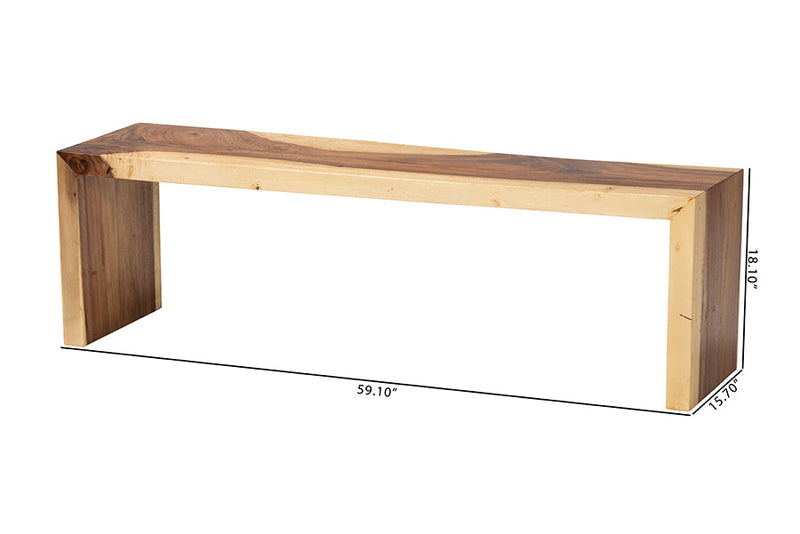 Arisu Suar Wood Accent Bench Baxton