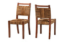 Cachet Handwoven Seagrass Dining Chair Set of 2 Baxton