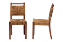 Cachet Handwoven Seagrass Dining Chair Set of 2 Baxton