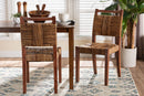 Cachet Handwoven Seagrass Dining Chair Set of 2 Baxton