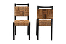 Scotlyn Handwoven Seagrass Dining Chair Set of 2 Baxton