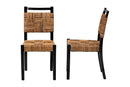 Scotlyn Handwoven Seagrass Dining Chair Set of 2 Baxton