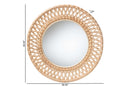 Cherise Natural Rattan Wall Mirror Baxton