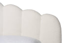 Derenik Modern Cream Boucle Fabric Queen Size Floating Bed Baxton
