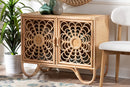 Petra Natural Rattan Storage Cabinet Baxton
