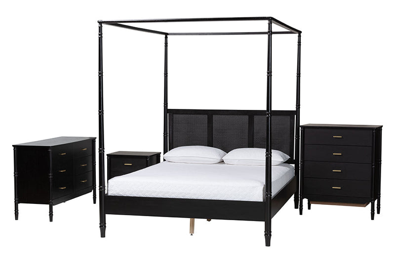 Matilde Bedroom 4Pc Bedrom Set, King Size with Dresser, Chest, Nightstands Baxton