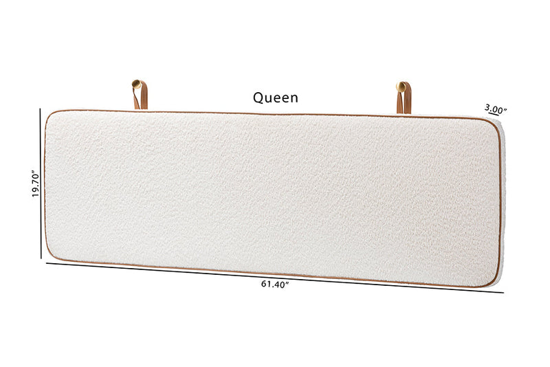 Ania Boucle Upholstered Wall-Mounted Queen Headboard Baxton