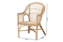 Oleta Natural Rattan Arm Chair Baxton