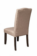 Caldwell Set of 2 Button Tufted Parson Chairs, Salvaged Grey Alpine