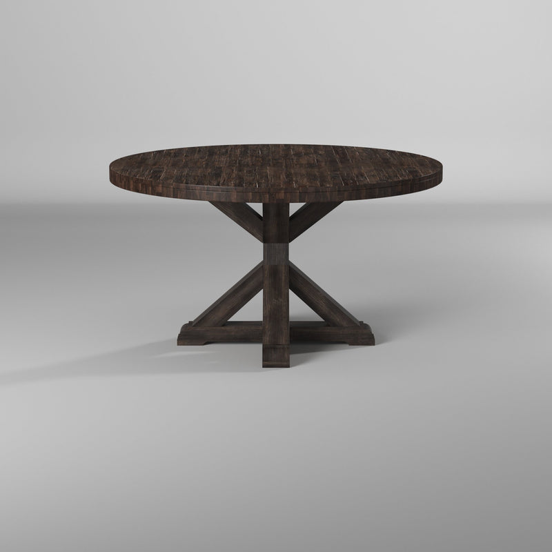 Caldwell Round Dining Table, Salvaged Grey