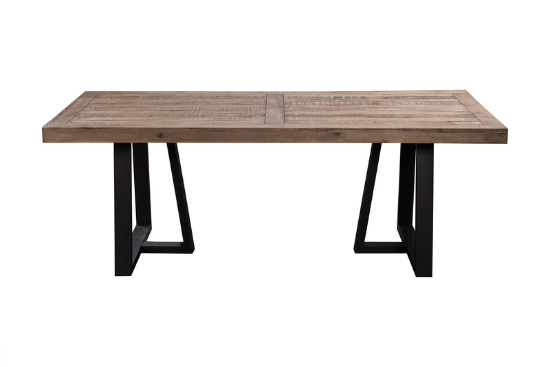 Clara Rectangular Dining Table, Natural/Black