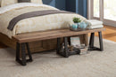 Clara Dining Bench, Natural/Black Alpine