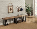 Clara Dining Bench, Natural/Black Alpine