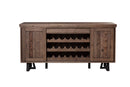 Clara Sideboard with Wine Holder, Natural/Black Alpine