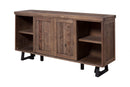Clara Sideboard with Wine Holder, Natural/Black Alpine