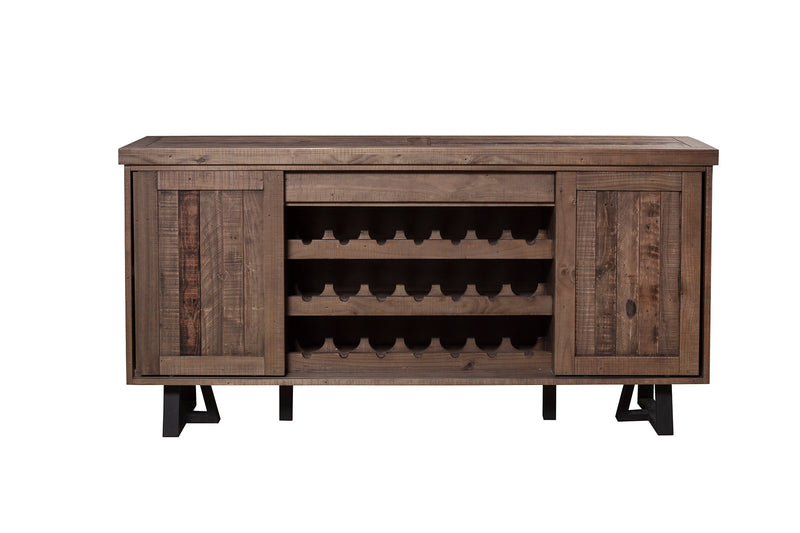 Clara Sideboard with Wine Holder, Natural/Black