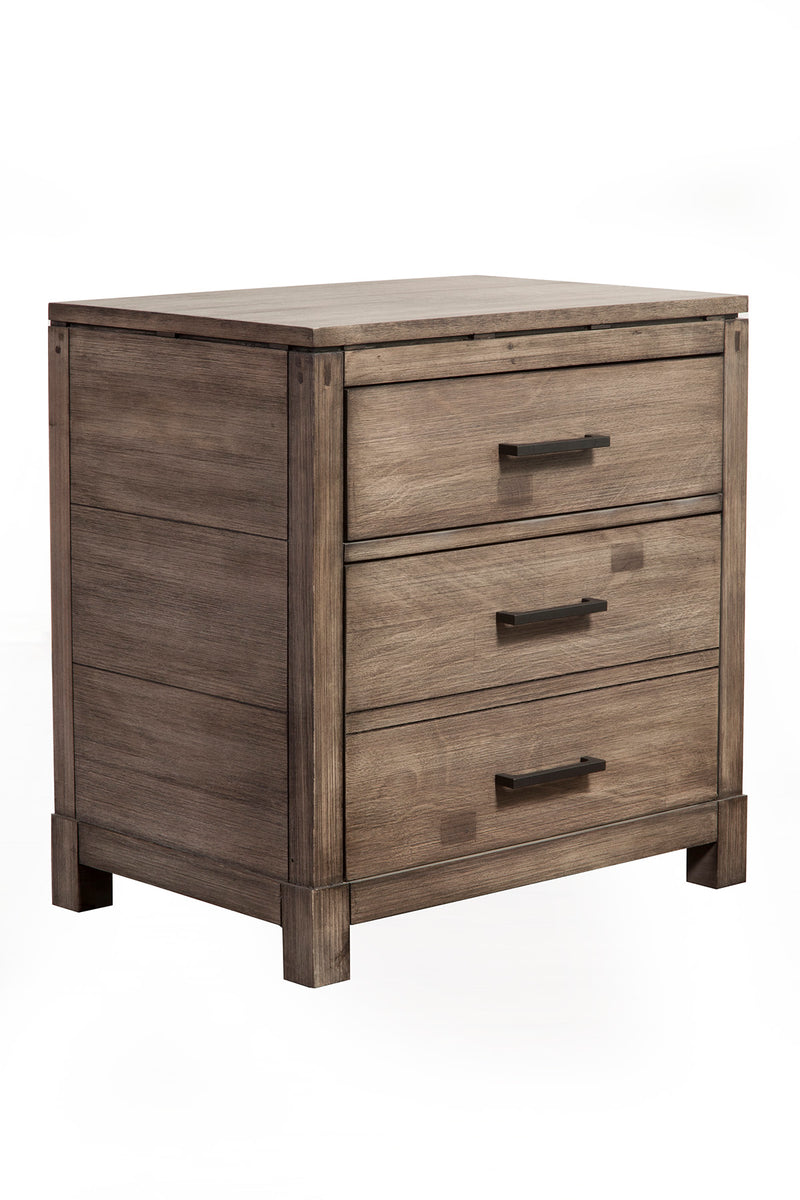 Cardiff 2 Drawer Nightstand, Weathered Grey