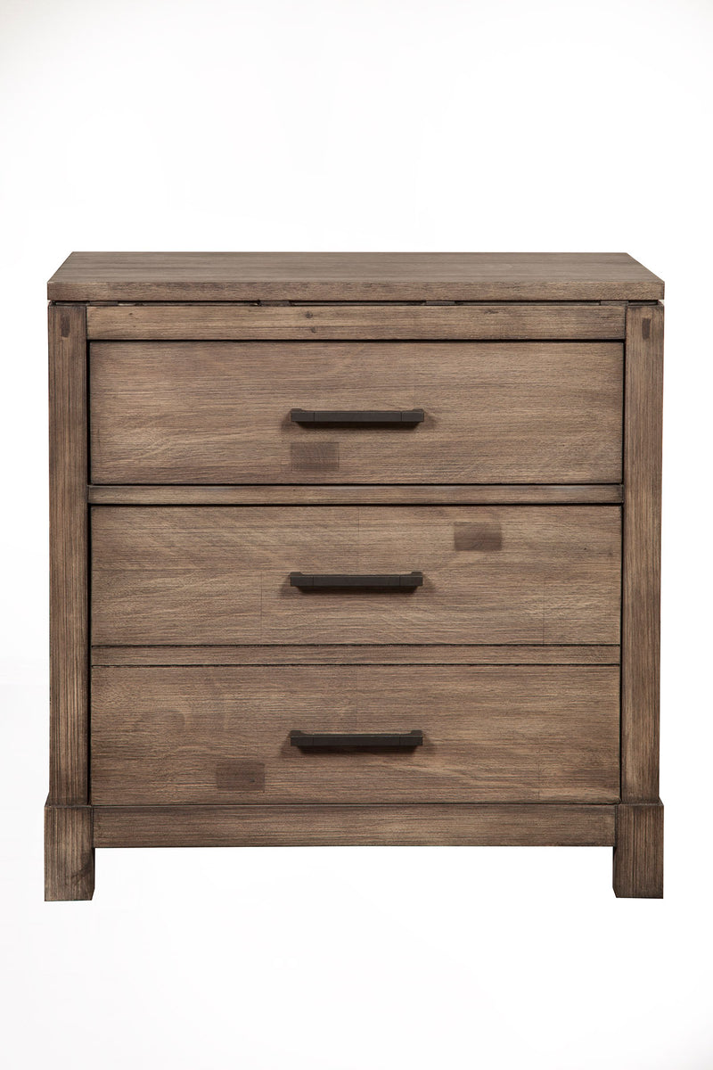 Cardiff 2 Drawer Nightstand, Weathered Grey