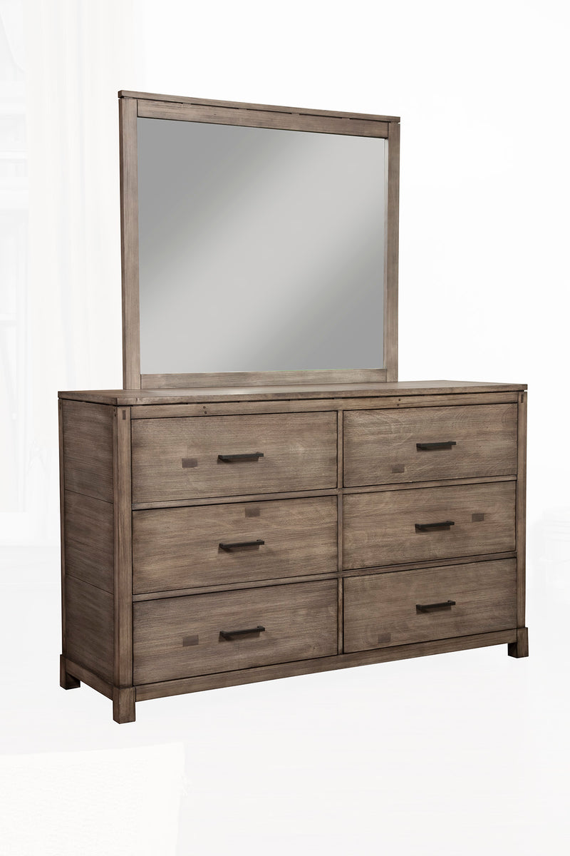 Cardiff 6 Drawer Dresser, Weathered Grey