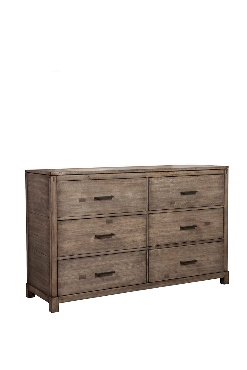 Cardiff 6 Drawer Dresser, Weathered Grey