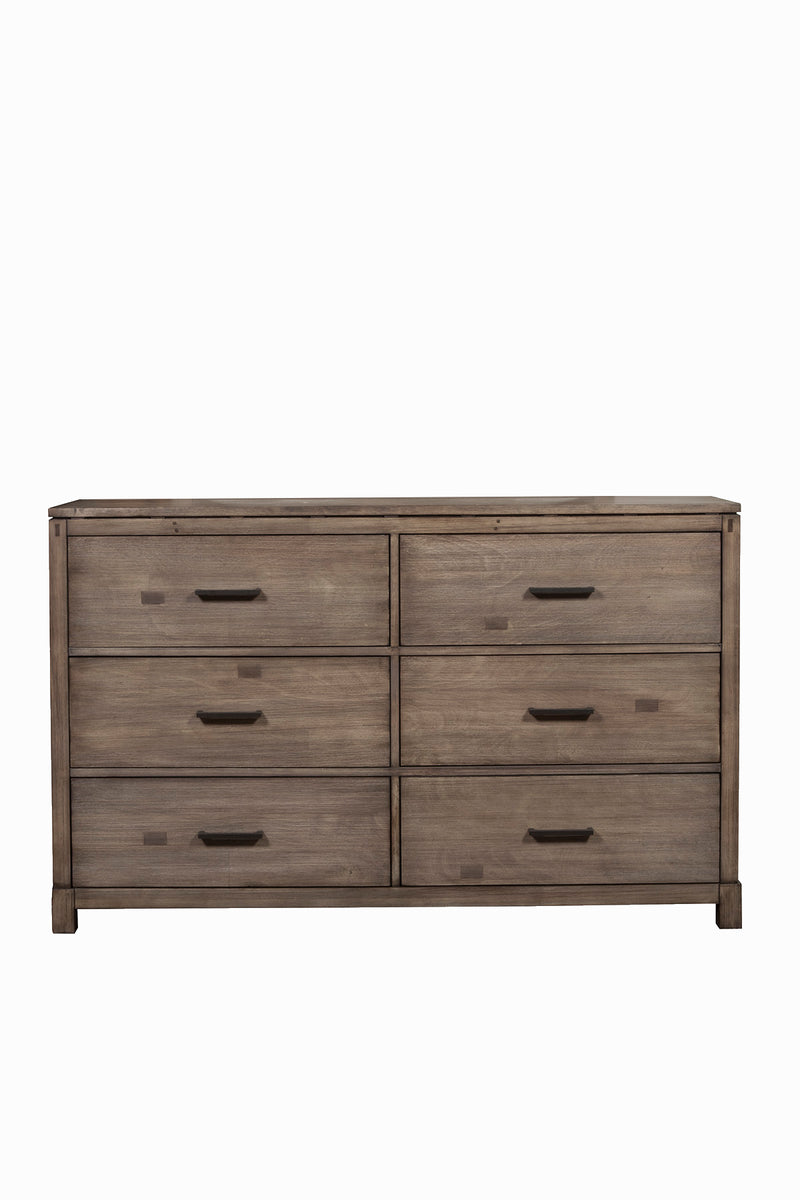 Cardiff 6 Drawer Dresser, Weathered Grey