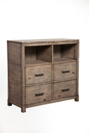 Cardiff 4 Drawer Media Chest, Weathered Grey Alpine