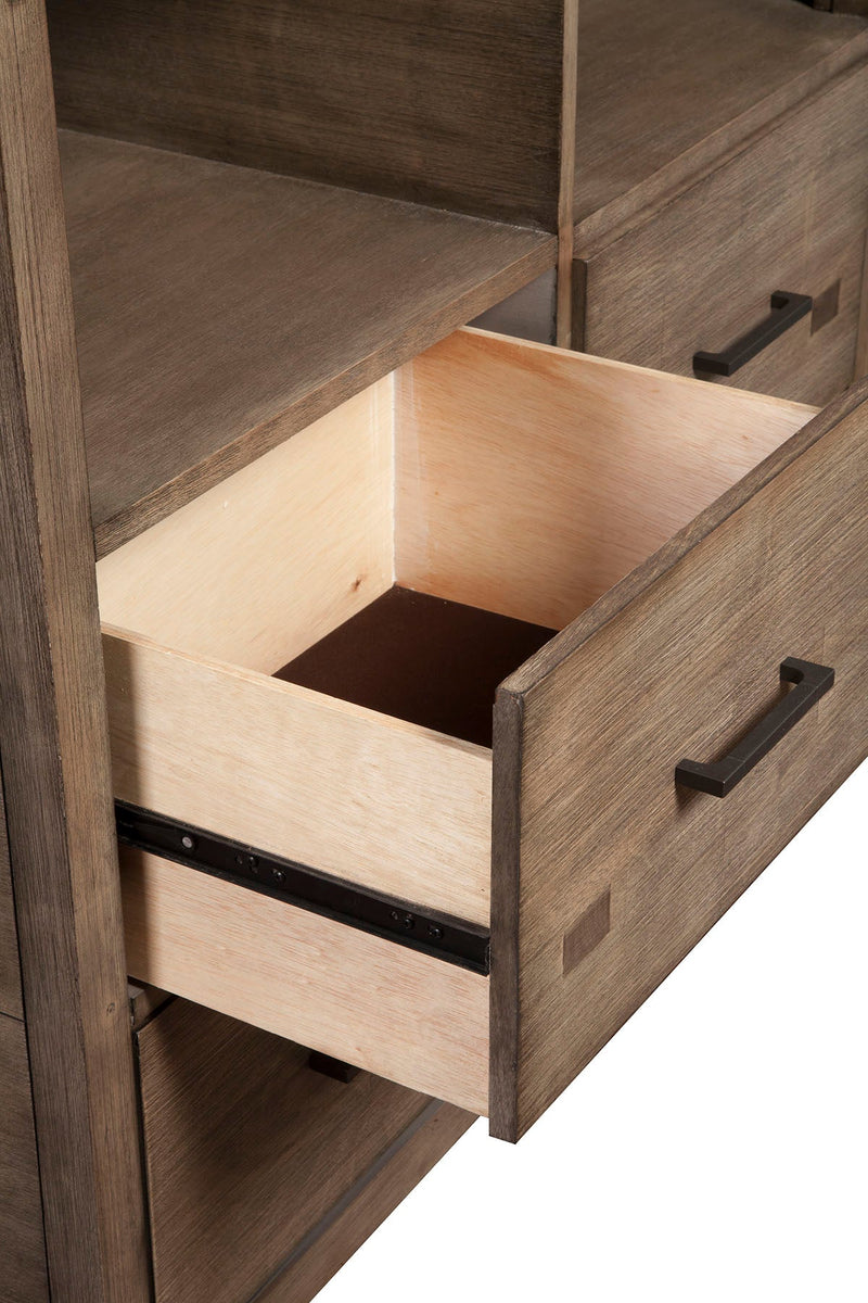 Cardiff 4 Drawer Media Chest, Weathered Grey Alpine