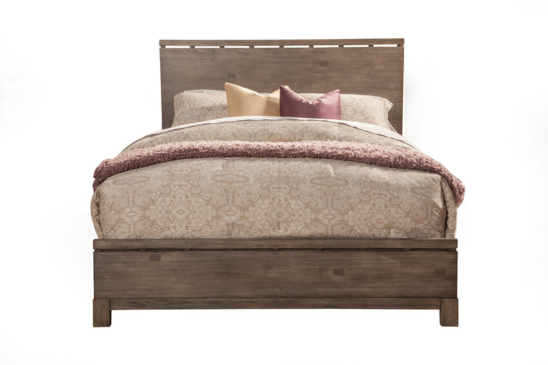 Cardiff California King Panel Bed, Weathered Grey