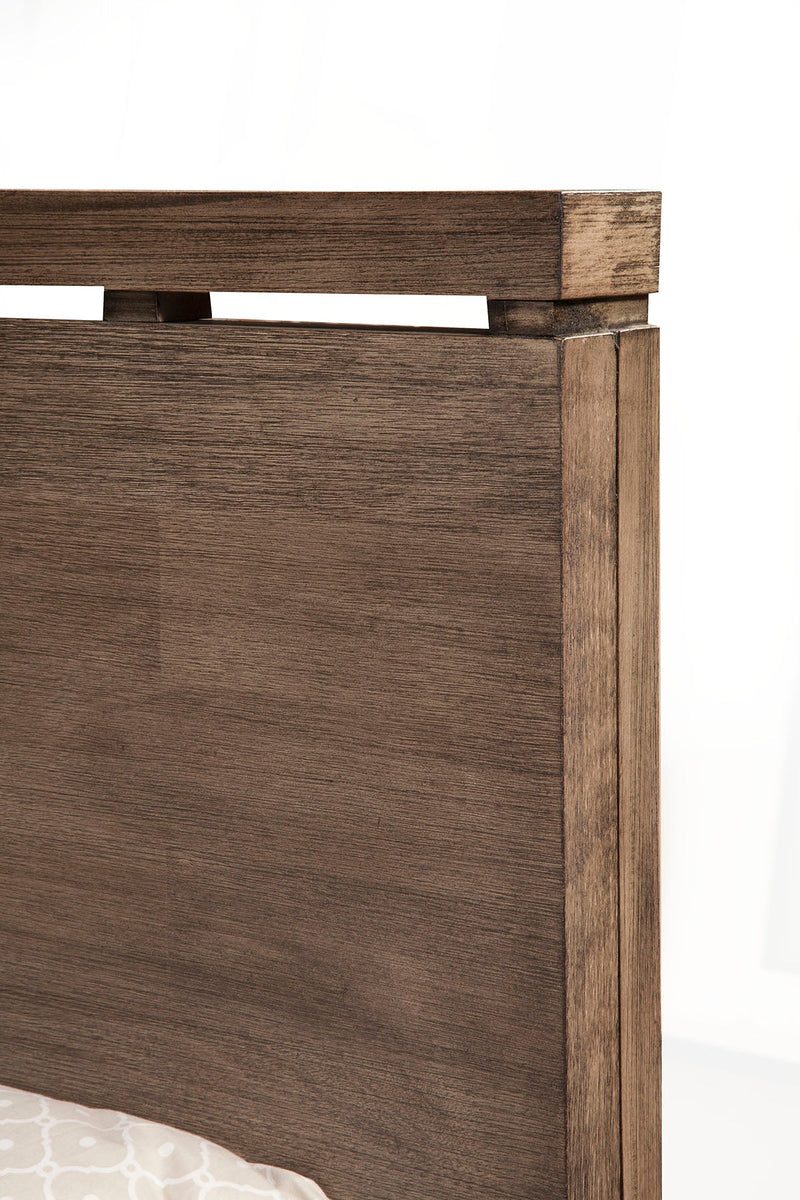 Cardiff Queen Panel Bed, Weathered Grey Alpine