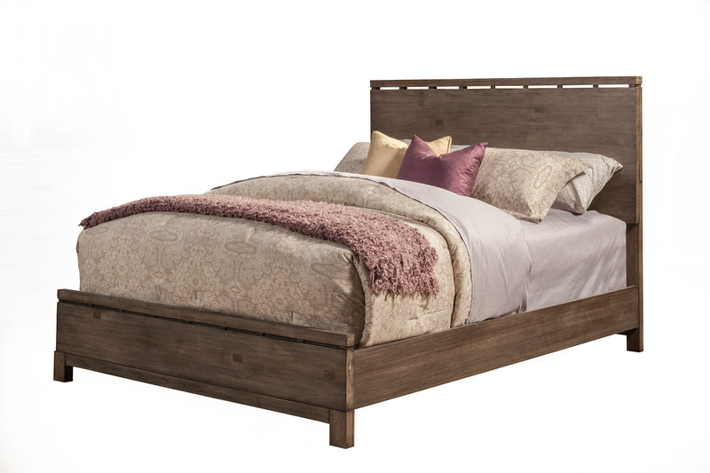 Cardiff Queen Panel Bed, Weathered Grey