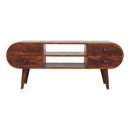 Chestnut Circular Media Unit Artisan