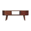 Chestnut Round Open Media Unit Artisan