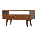 Curved Chestnut Media Unit Artisan